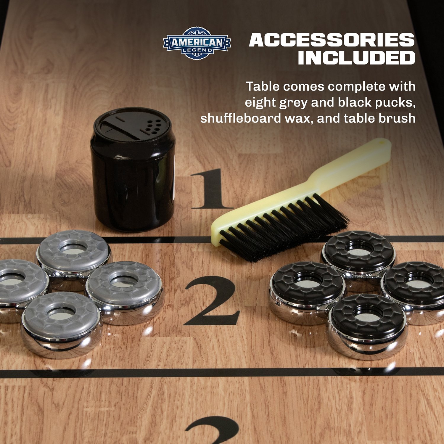 American Legend LED Shuffleboard Table with Buffet Top                                                                           - view number 6