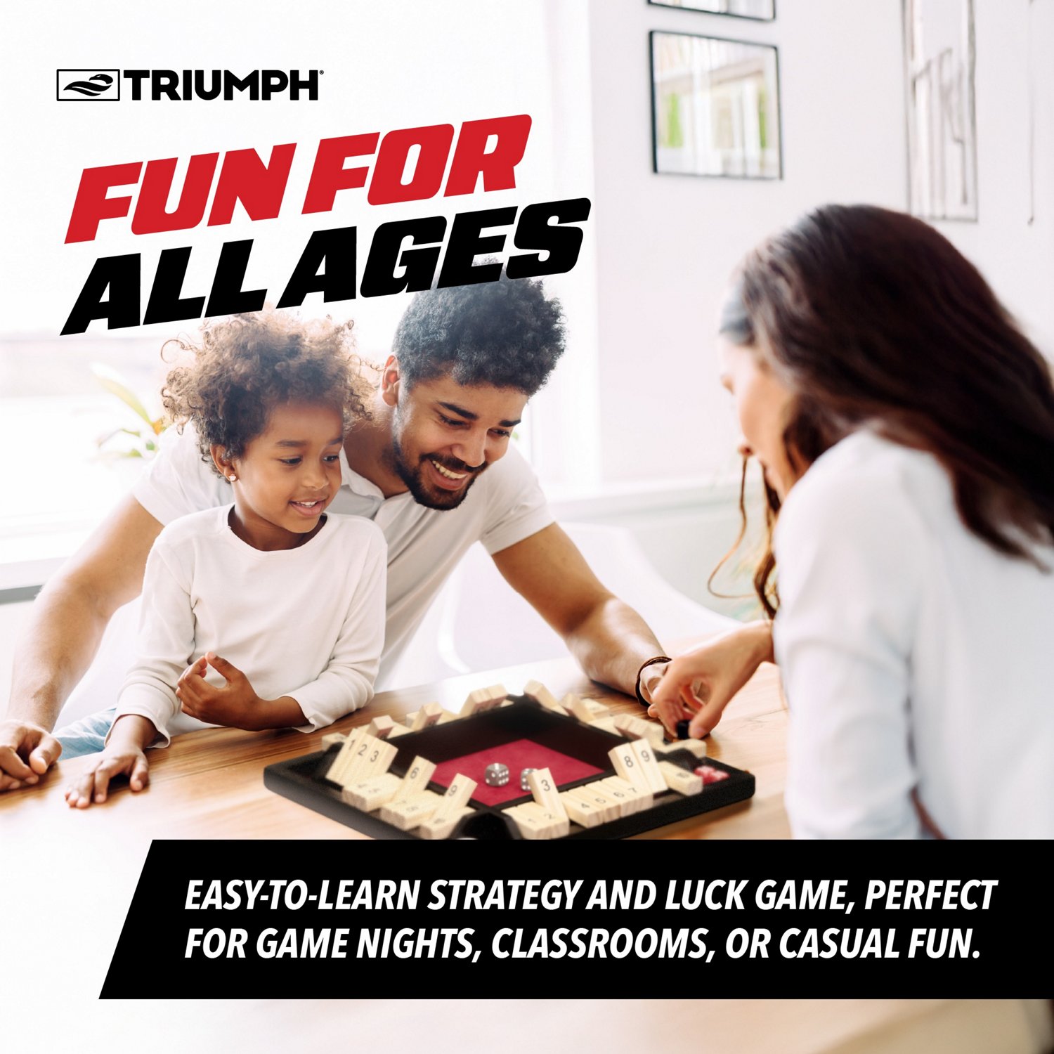 Triumph 4-Player Shut the Box Board Game