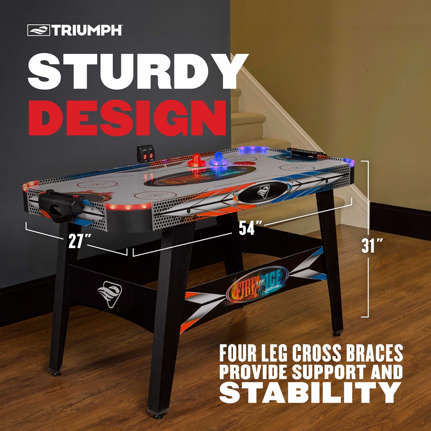Triumph 54" Fire 'n Ice Air Hockey Table - view number 2