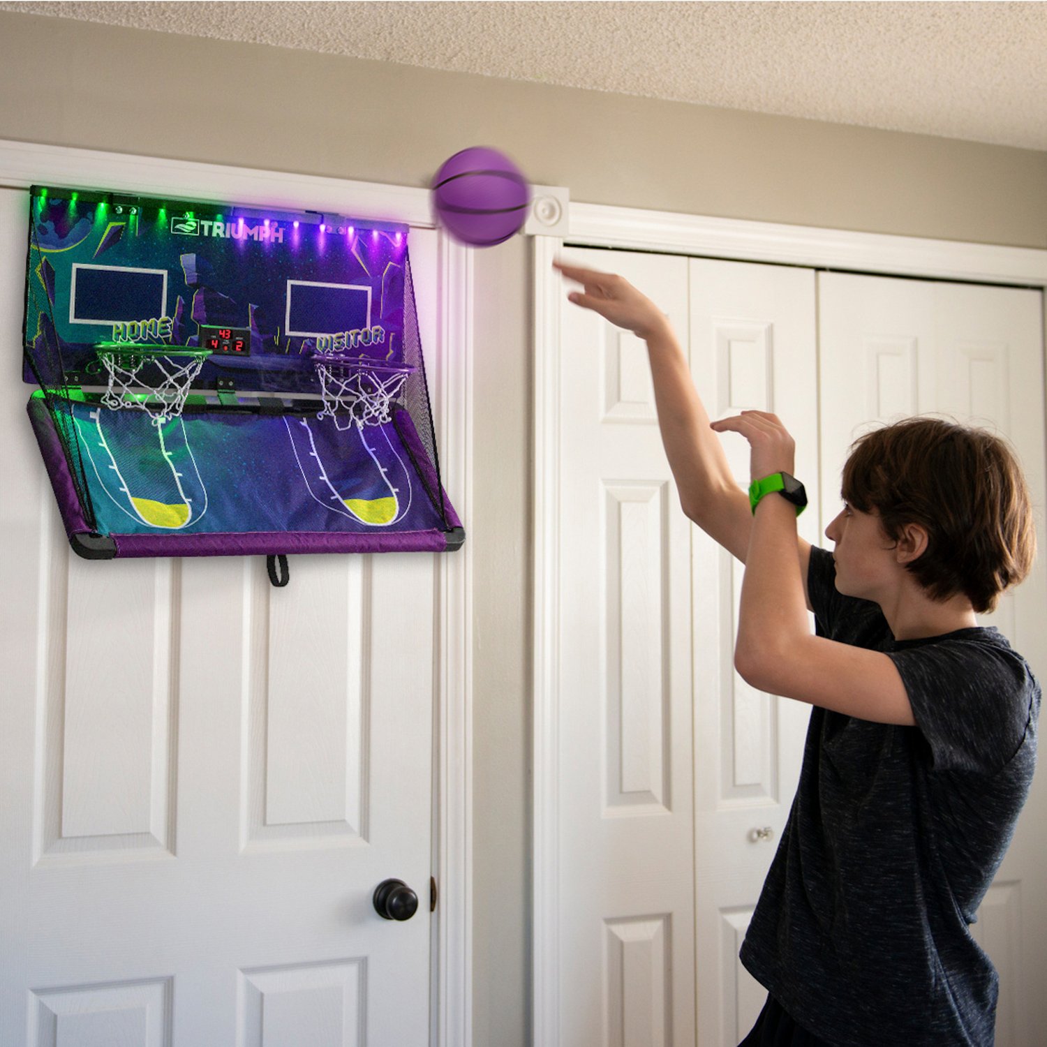 Triumph Arcade Adventures Over-the-Door LED Basketball Hoop                                                                      - view number 3