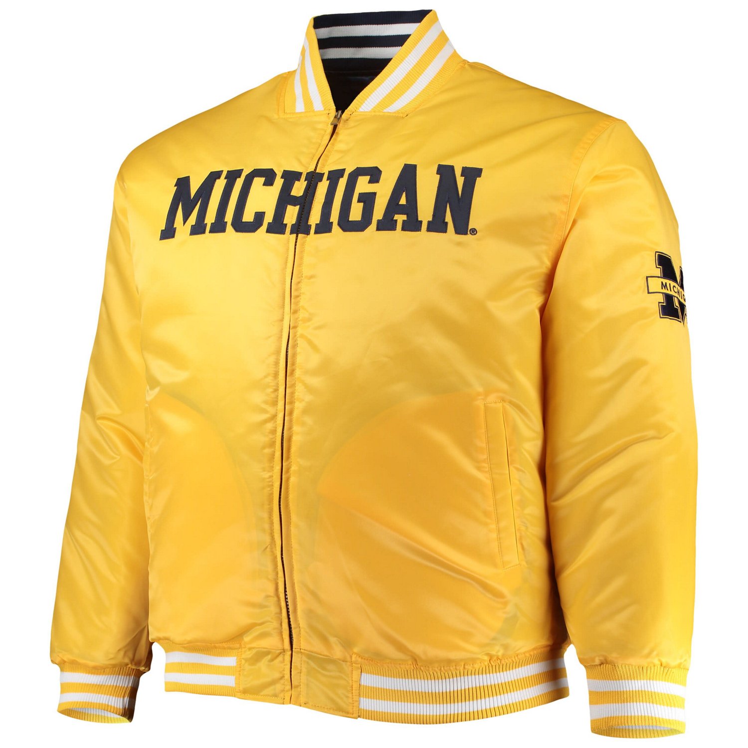 Michigan wolverines leather jacket discount