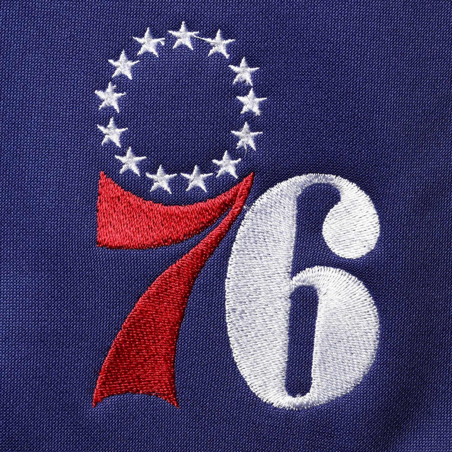 /Red Philadelphia 76ers Big  Tall Pieced Body Full-Zip Track Jacket