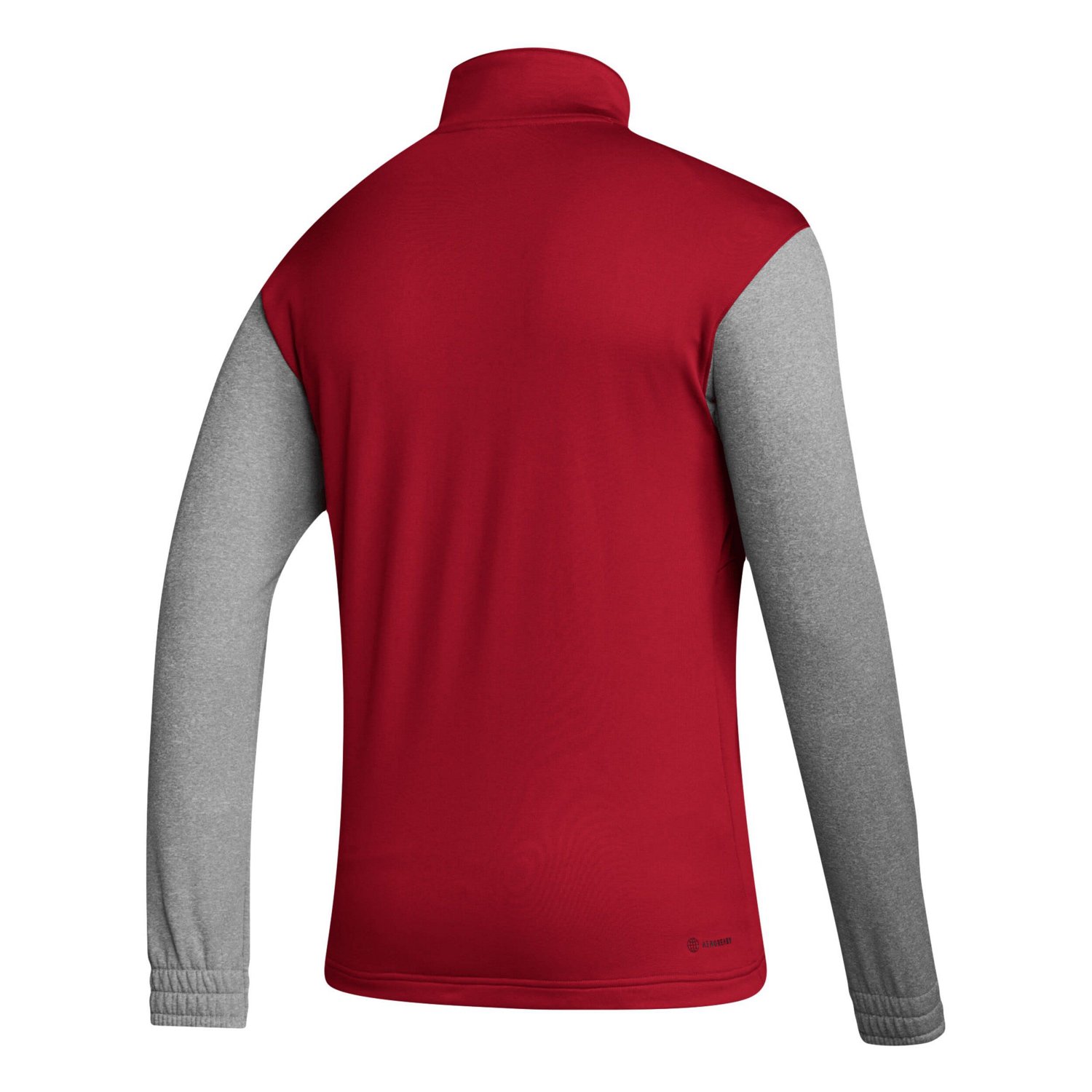 adidas /Heathered Gray Nebraska Huskers Team AEROREADY Half-Zip Top - view number 3