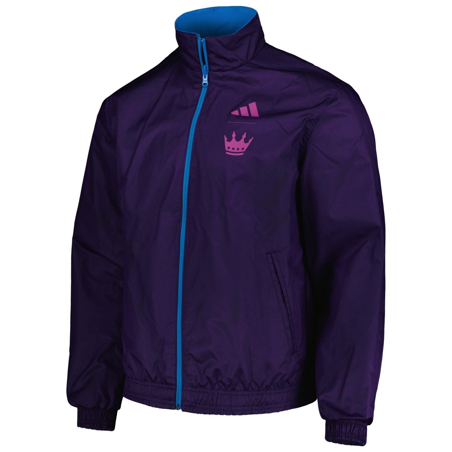 adidas /Purple Charlotte FC 2023 On-Field Anthem Full-Zip Reversible Team Jacket