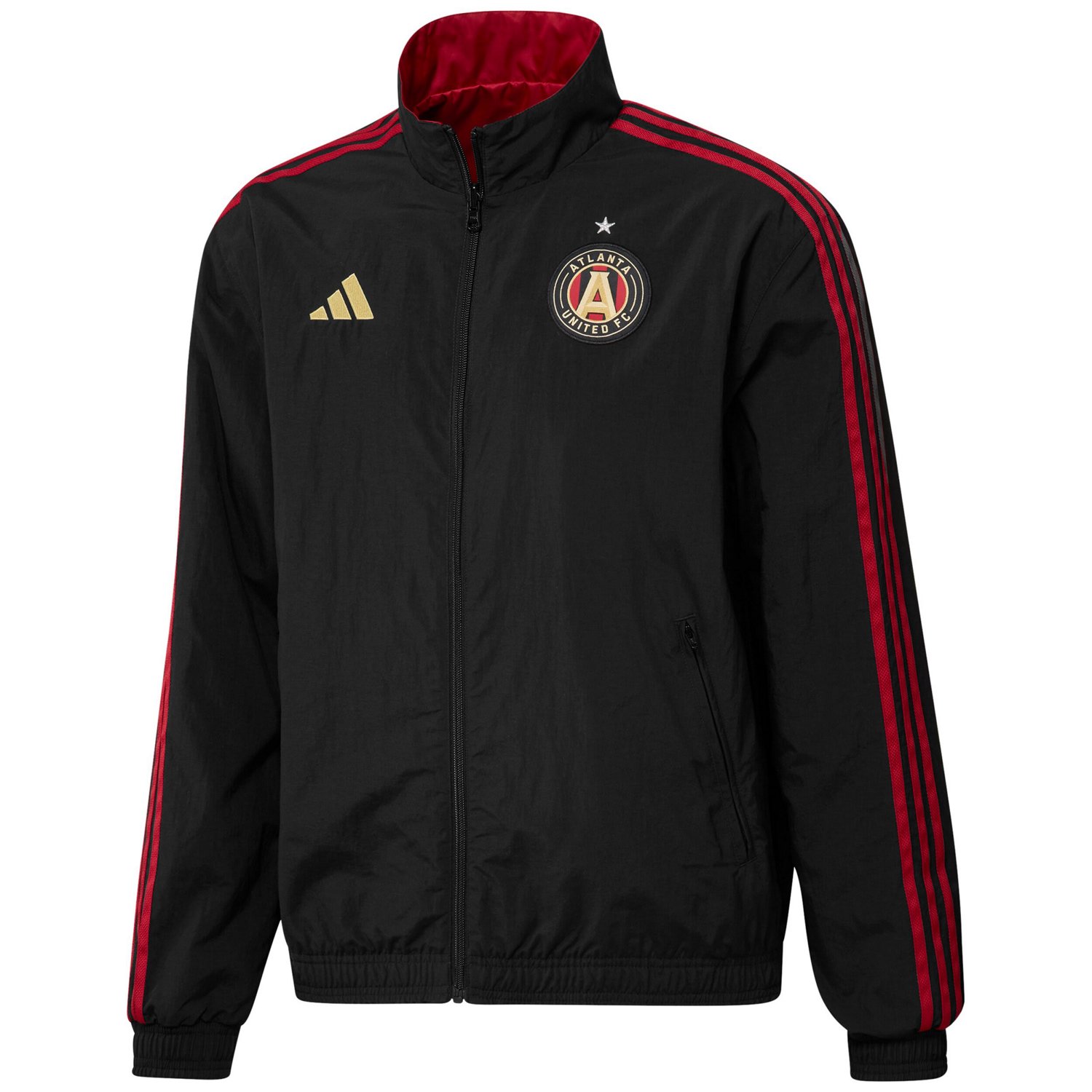 adidas /Red Atlanta United FC 2023 On-Field Anthem Full-Zip Reversible Team Jacket - view number 2