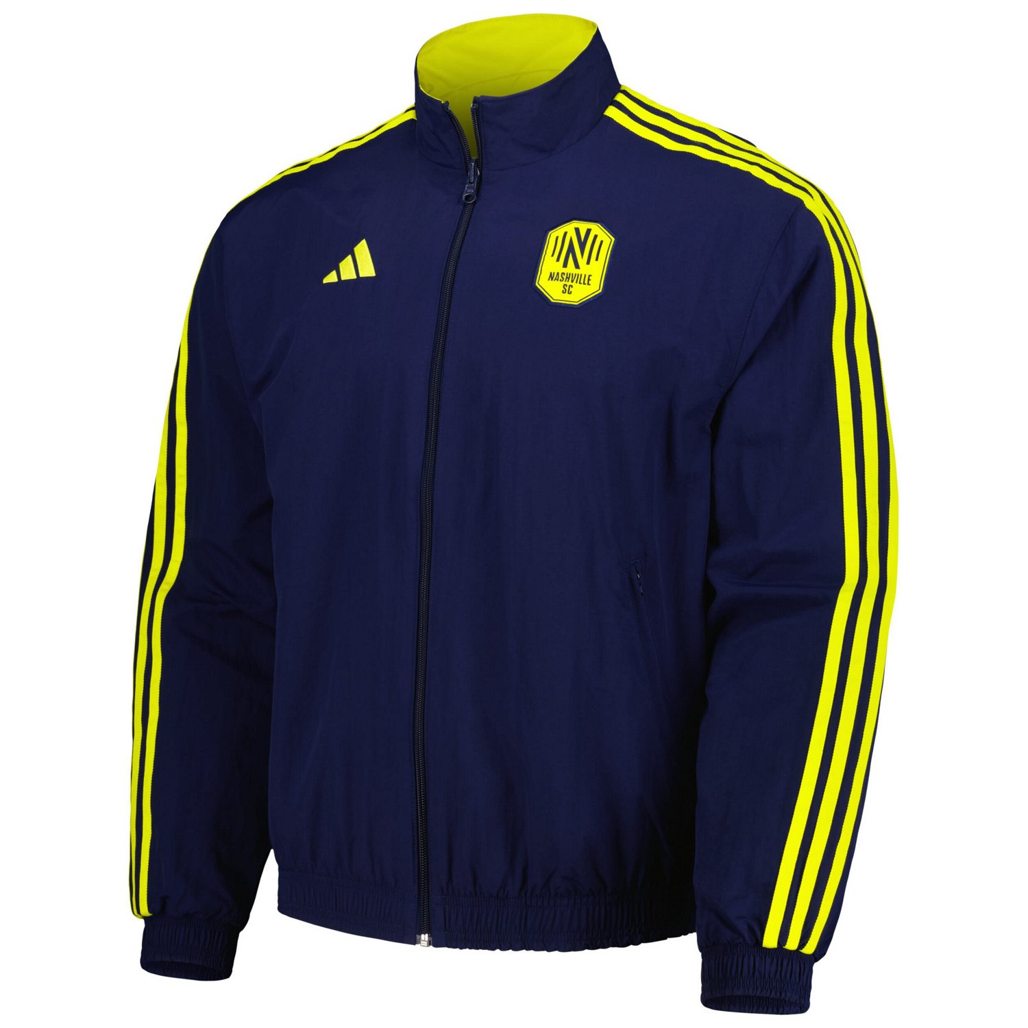 adidas /Yellow Nashville SC 2023 On-Field Anthem Full-Zip Reversible Team Jacket