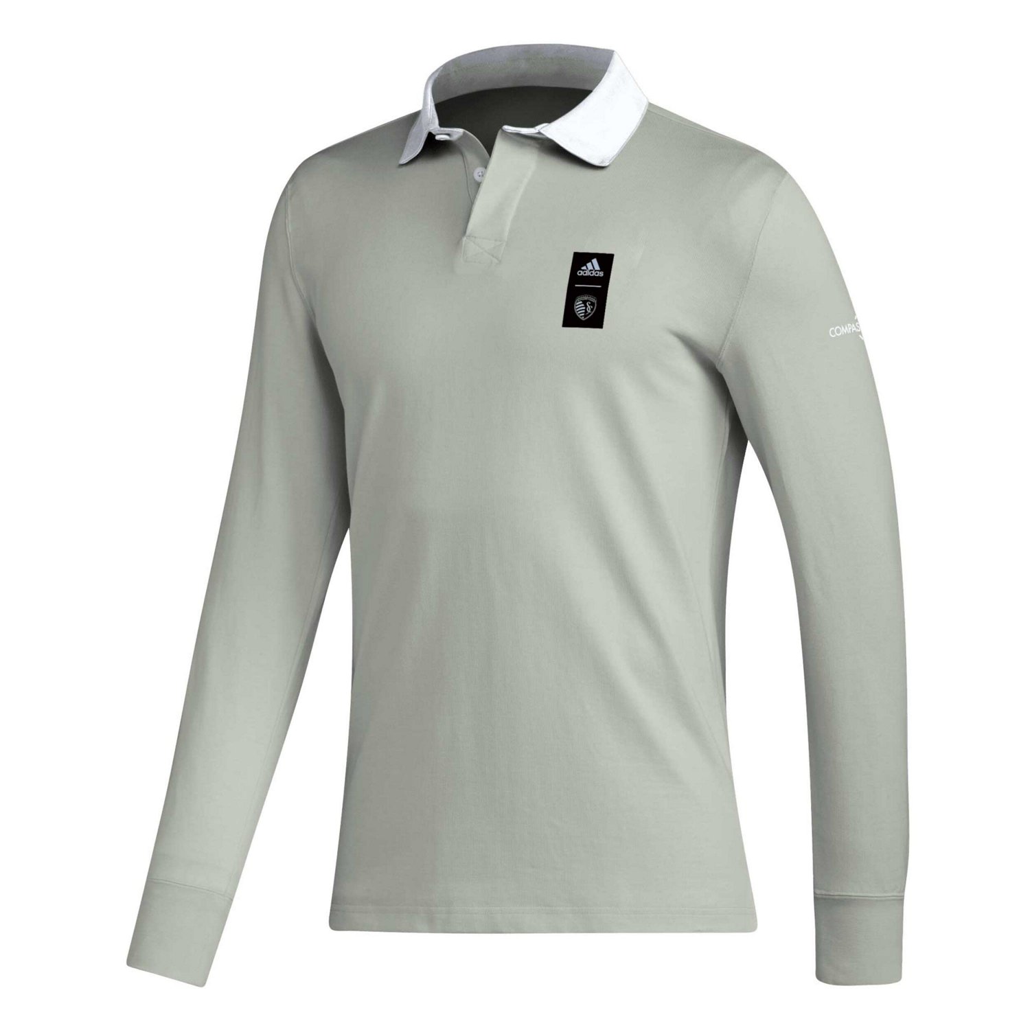 adidas 2023 Player Sporting Kansas City Travel Long Sleeve Polo - view number 2