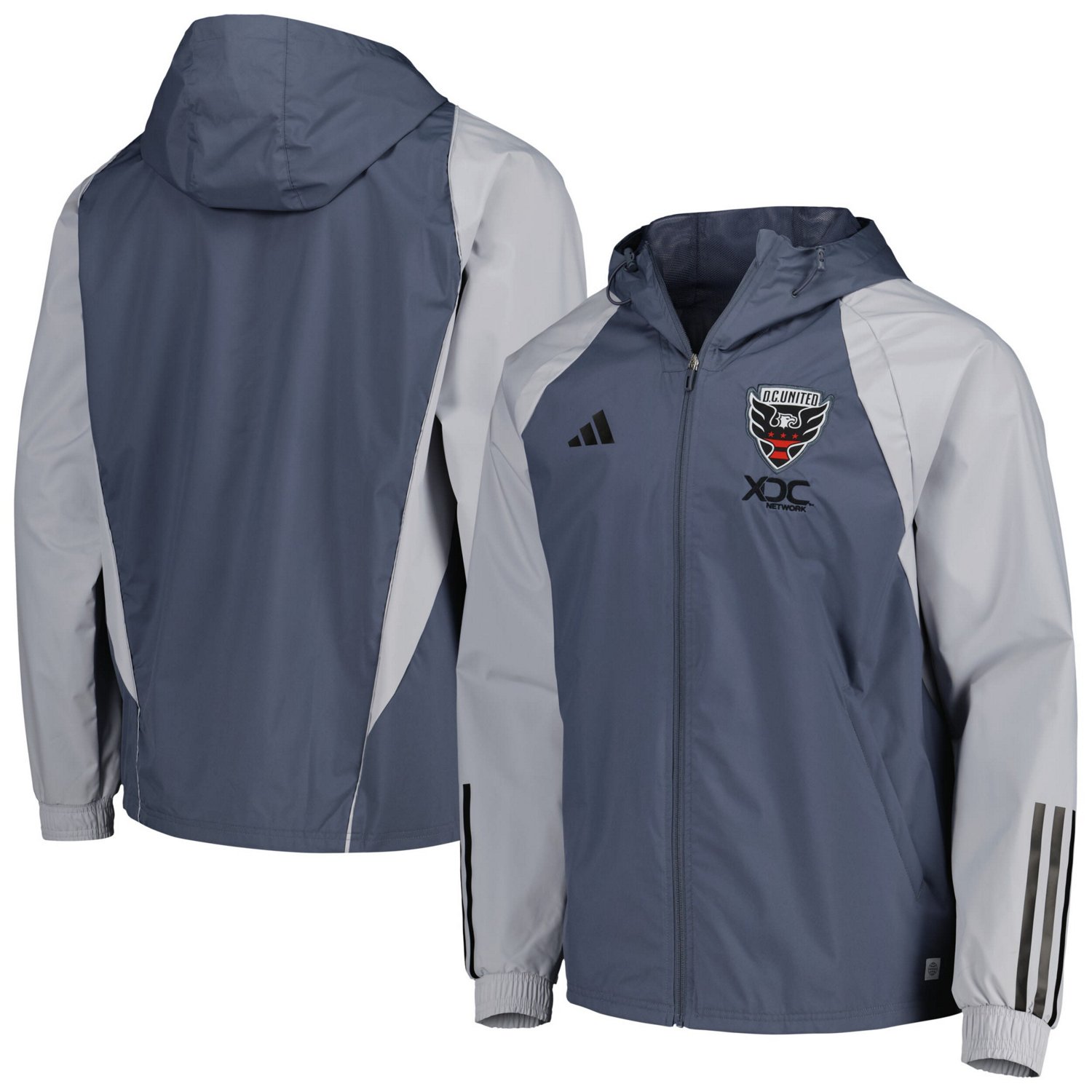 adidas DC United All-Weather Raglan Hoodie Full-Zip Jacket - view number 1