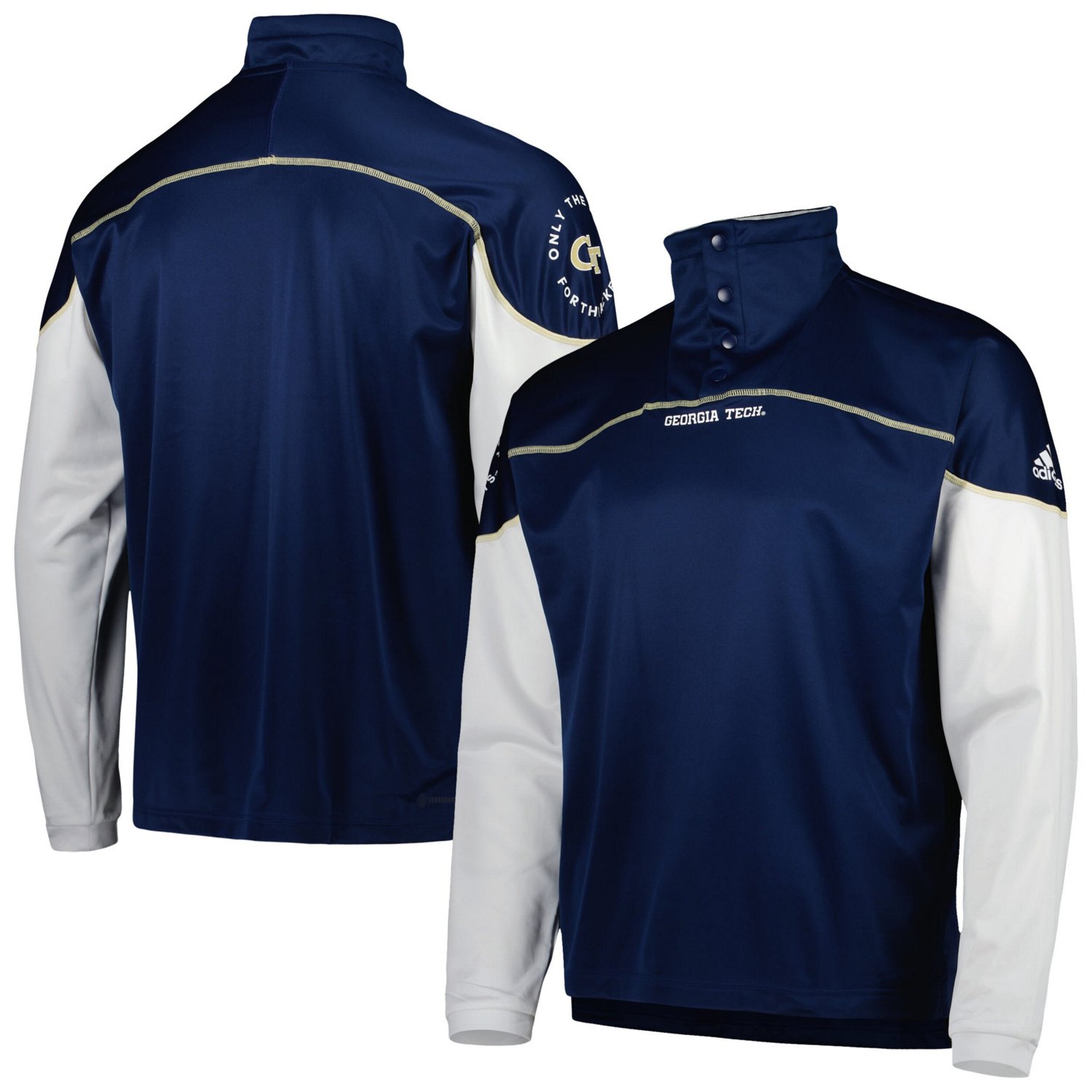 adidas Georgia Tech Yellow Jackets AEROREADY Knit Quarter-Snap Jacket