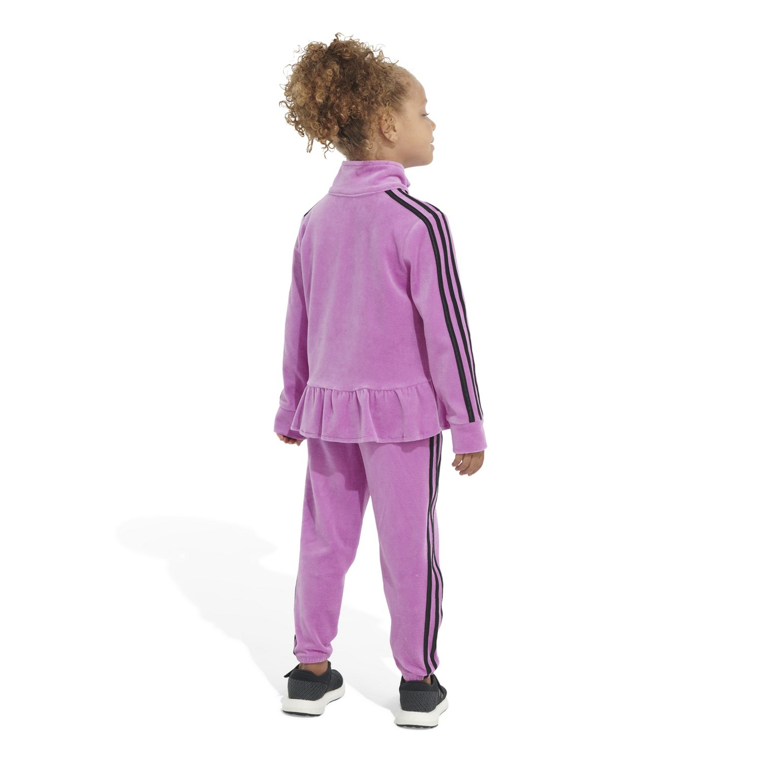 adidas Girls' 2-Piece Flounced Velour Jacket Set - view number 3