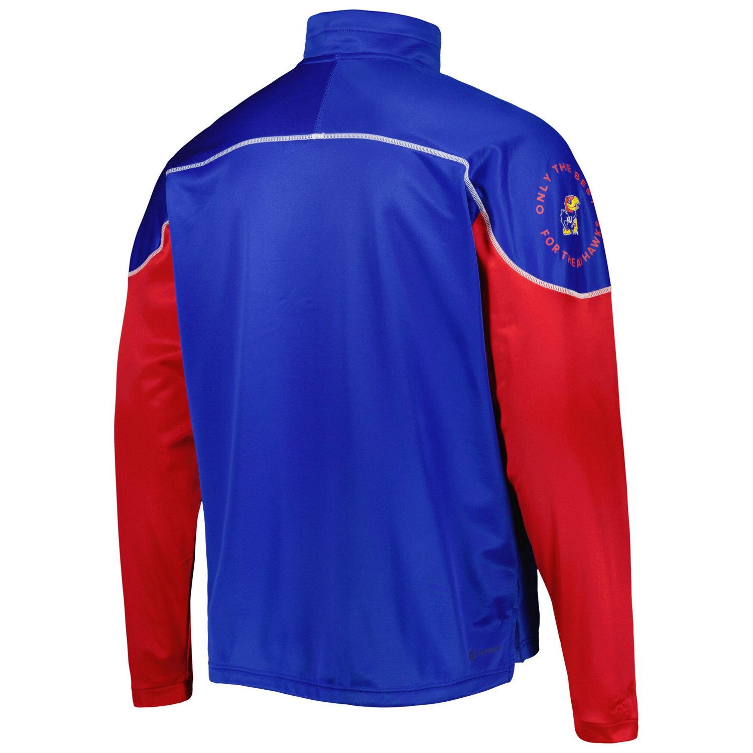 adidas Kansas Jayhawks AEROREADY Knit Quarter-Snap Jacket - view number 3