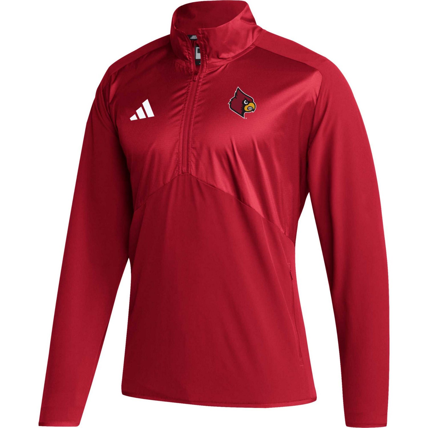 adidas Louisville Cardinals Sideline AEROREADY Raglan Sleeve Quarter-Zip Jacket - view number 2