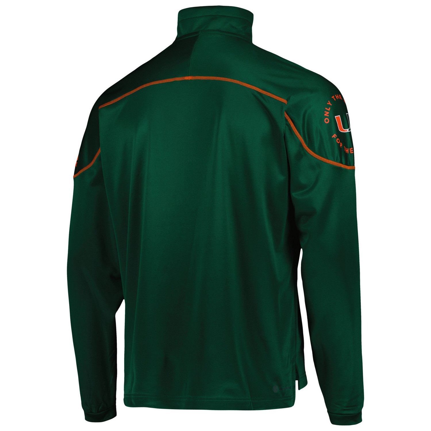 adidas Miami Hurricanes AEROREADY Knit Quarter-Snap Jacket - view number 3