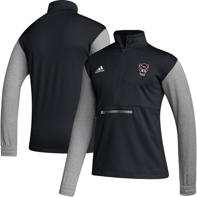 adidas NC State Wolfpack Sideline AEROREADY Half-Zip Top Black, Medium - NCAA Men's Fleece/Jackets at Academy Sports