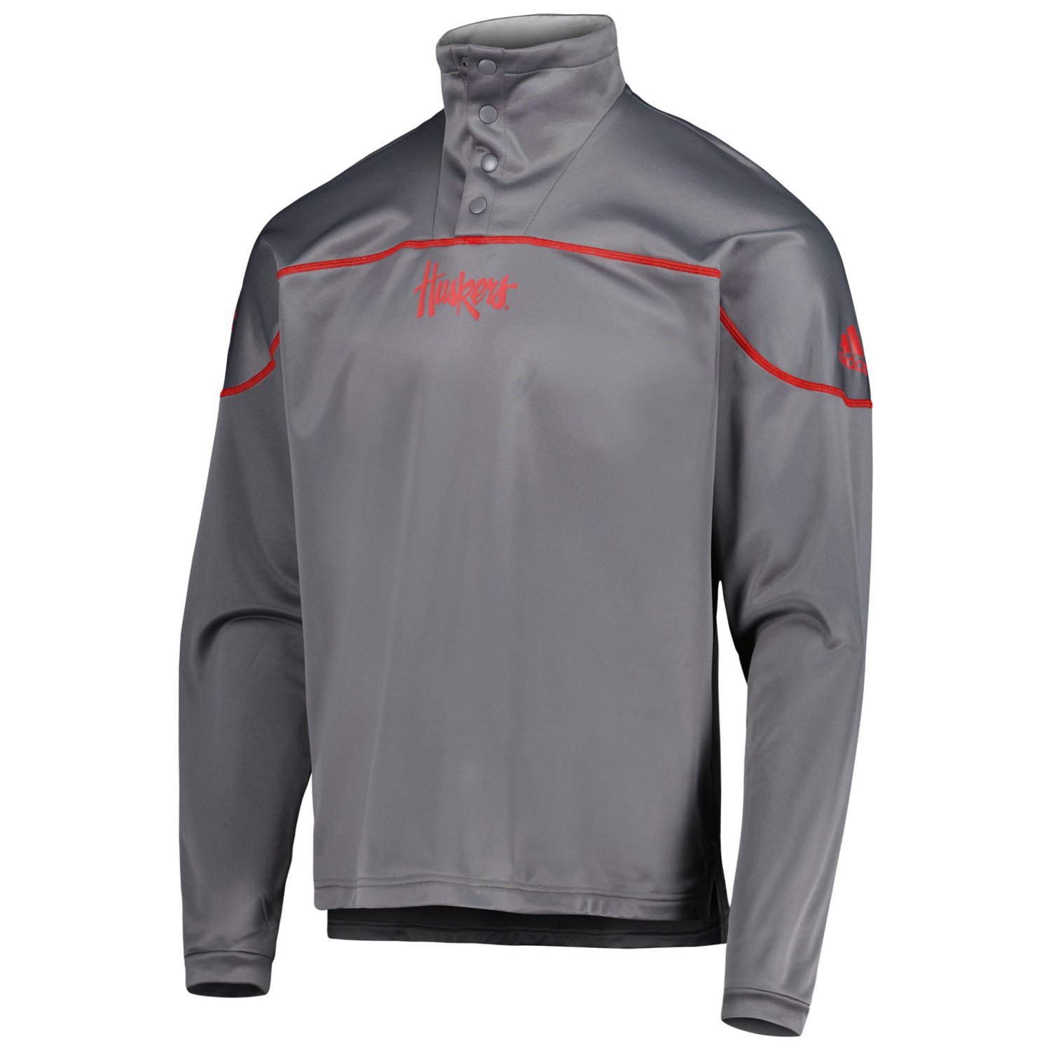 adidas Nebraska Huskers AEROREADY Knit Quarter-Snap Jacket - view number 2