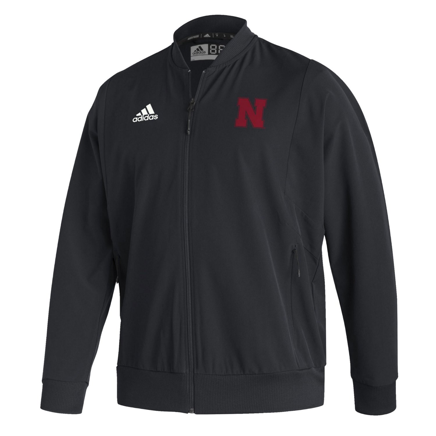 adidas Nebraska Huskers Ireland Sideline Woven Primeblue Full-Zip Bomber Jacket - view number 2
