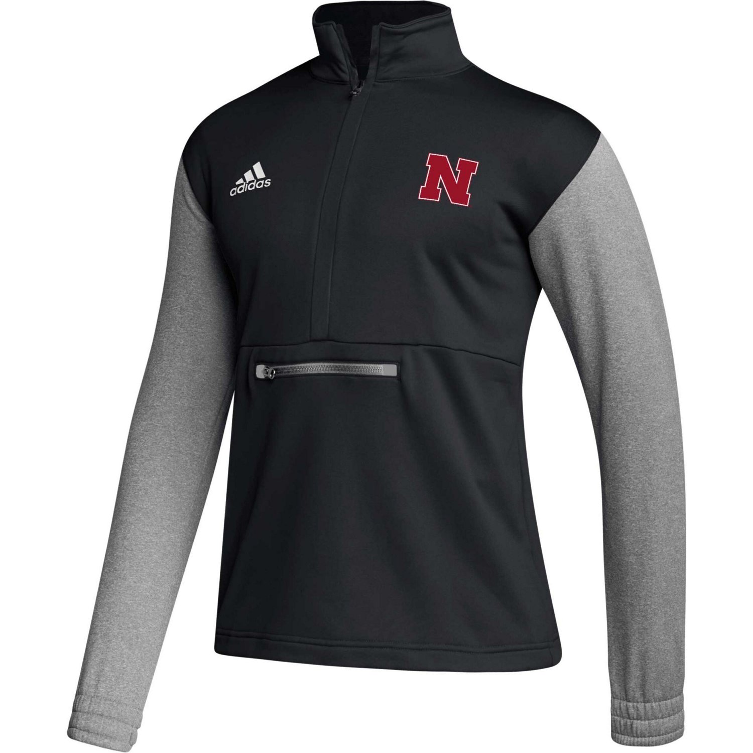 adidas Nebraska Huskers Sideline AEROREADY Half-Zip Top - view number 2