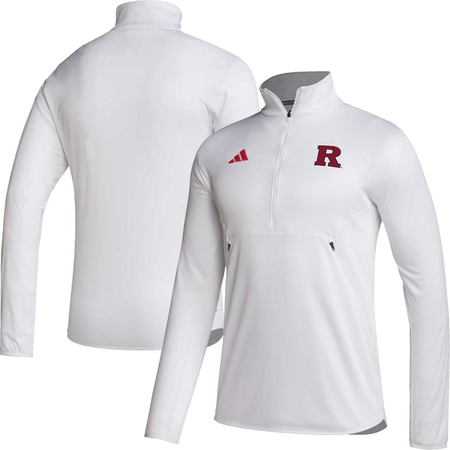 adidas Rutgers Scarlet Knights 2023 Sideline AEROREADY Half-Zip Top