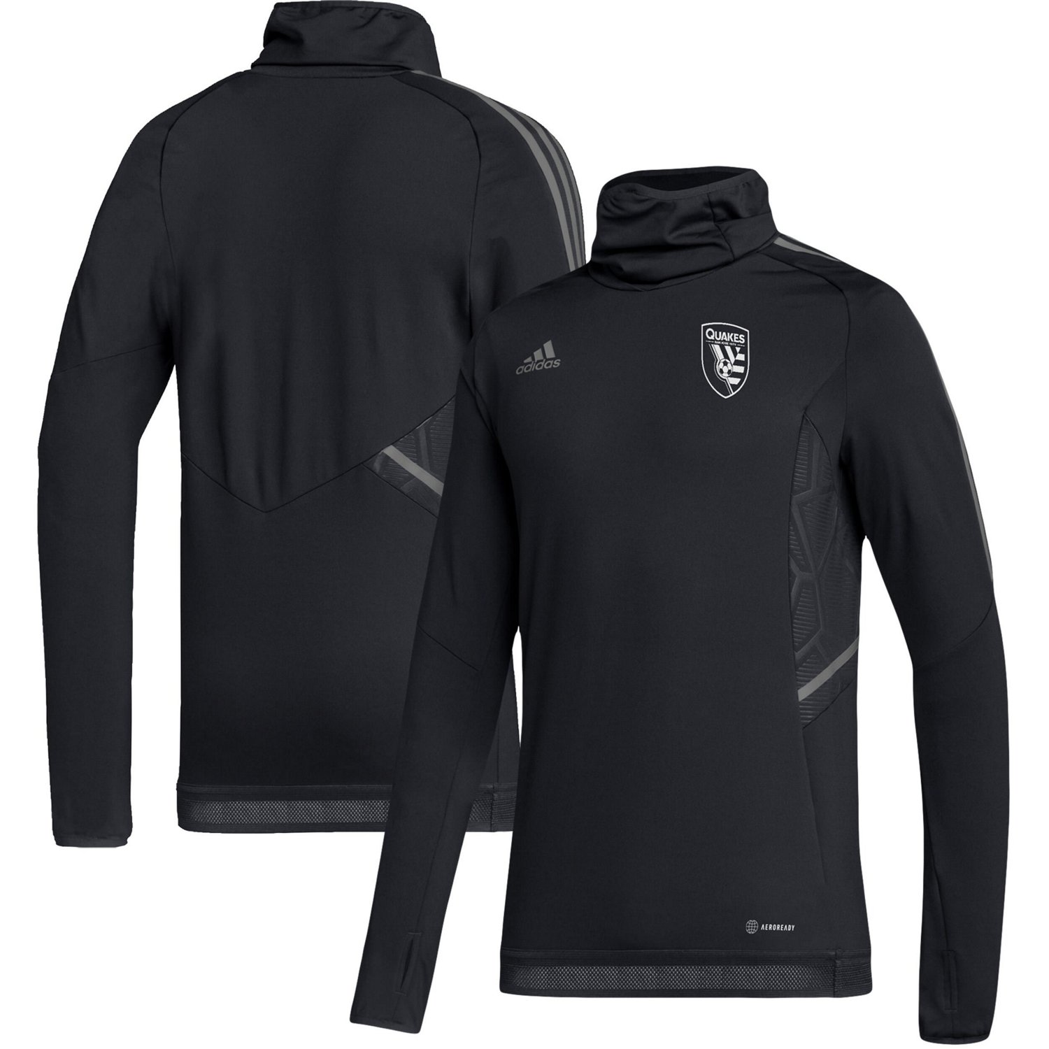 adidas San Jose Earthquakes COLDRDY Raglan Warmup Pullover Jacket - view number 1