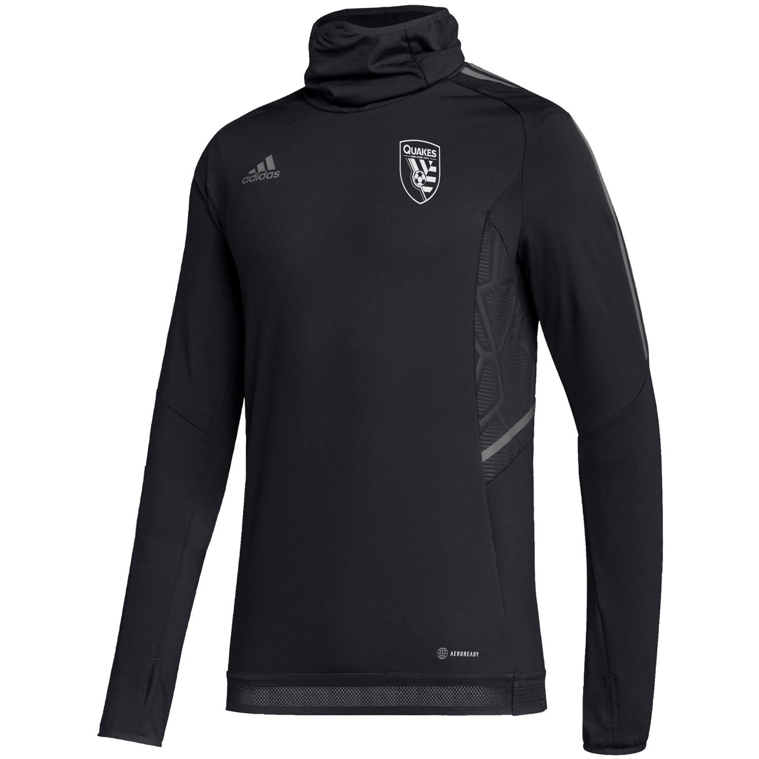 adidas San Jose Earthquakes COLDRDY Raglan Warmup Pullover Jacket - view number 2