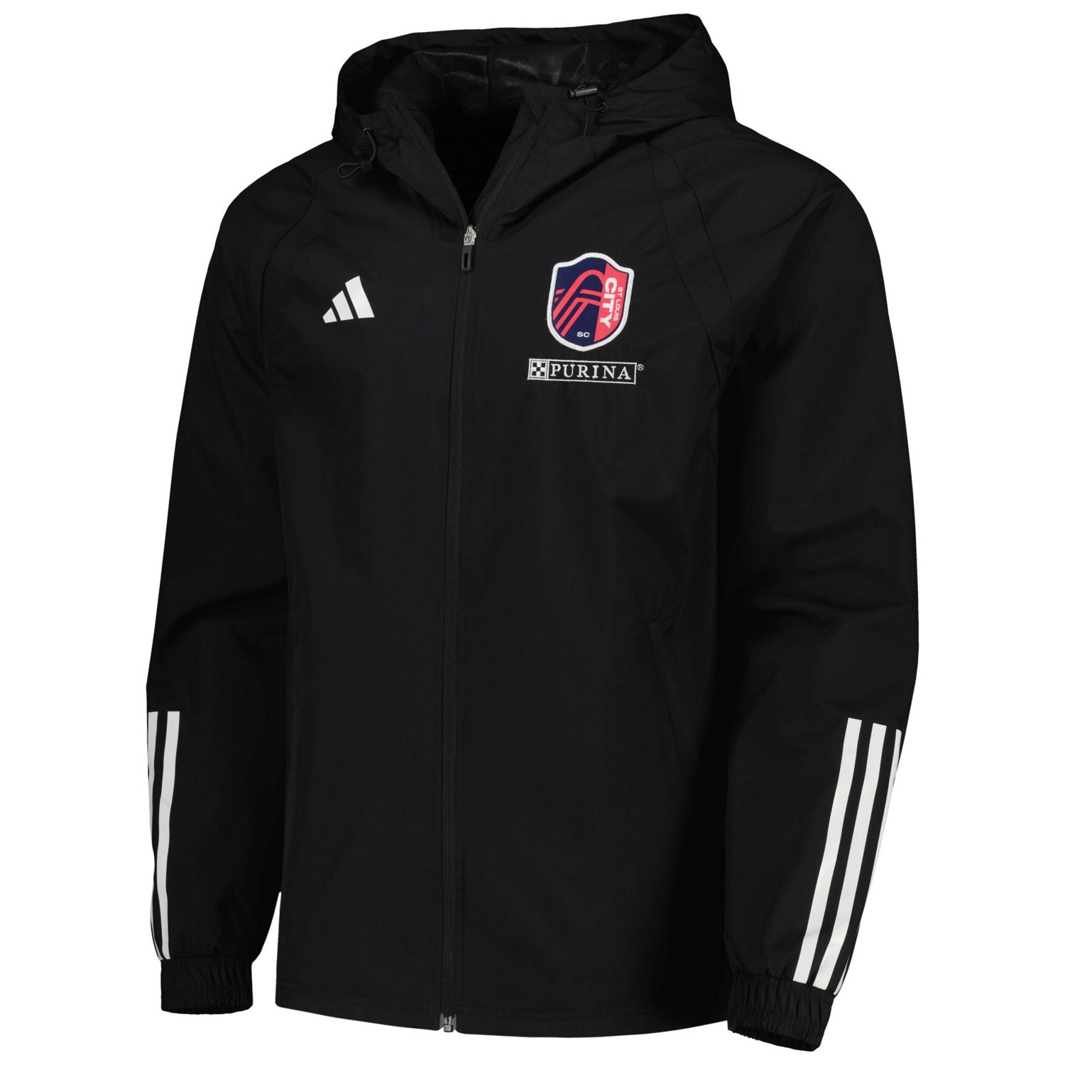 adidas St Louis City SC All-Weather Raglan Hoodie Full-Zip Jacket