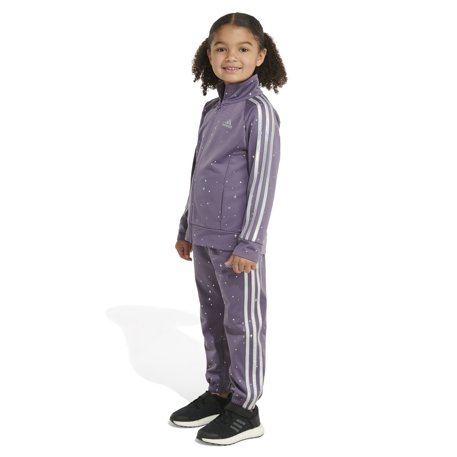 adidas Toddler Girls' Allover Glam Tricot Track Jacket and Pants Set - view number 3