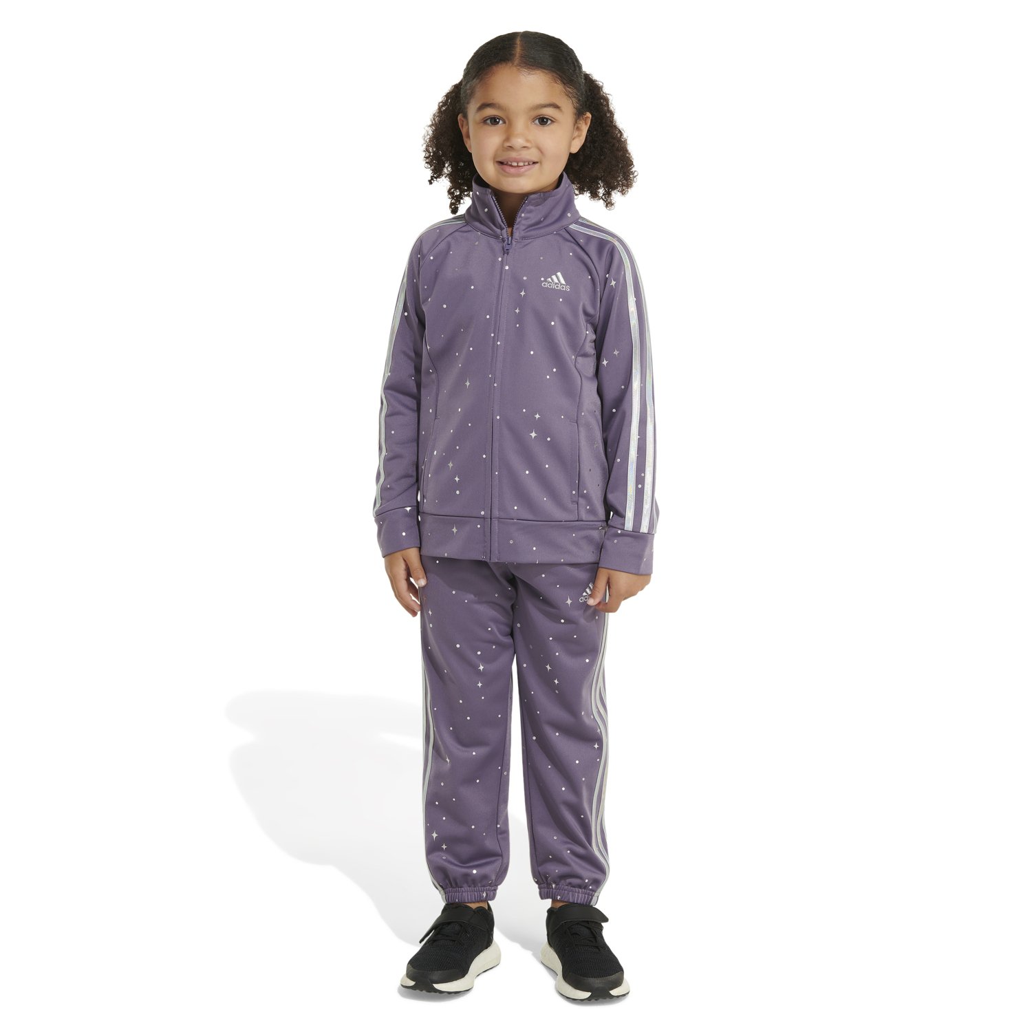 adidas Toddler Girls' Allover Glam Tricot Track Jacket and Pants Set - view number 2