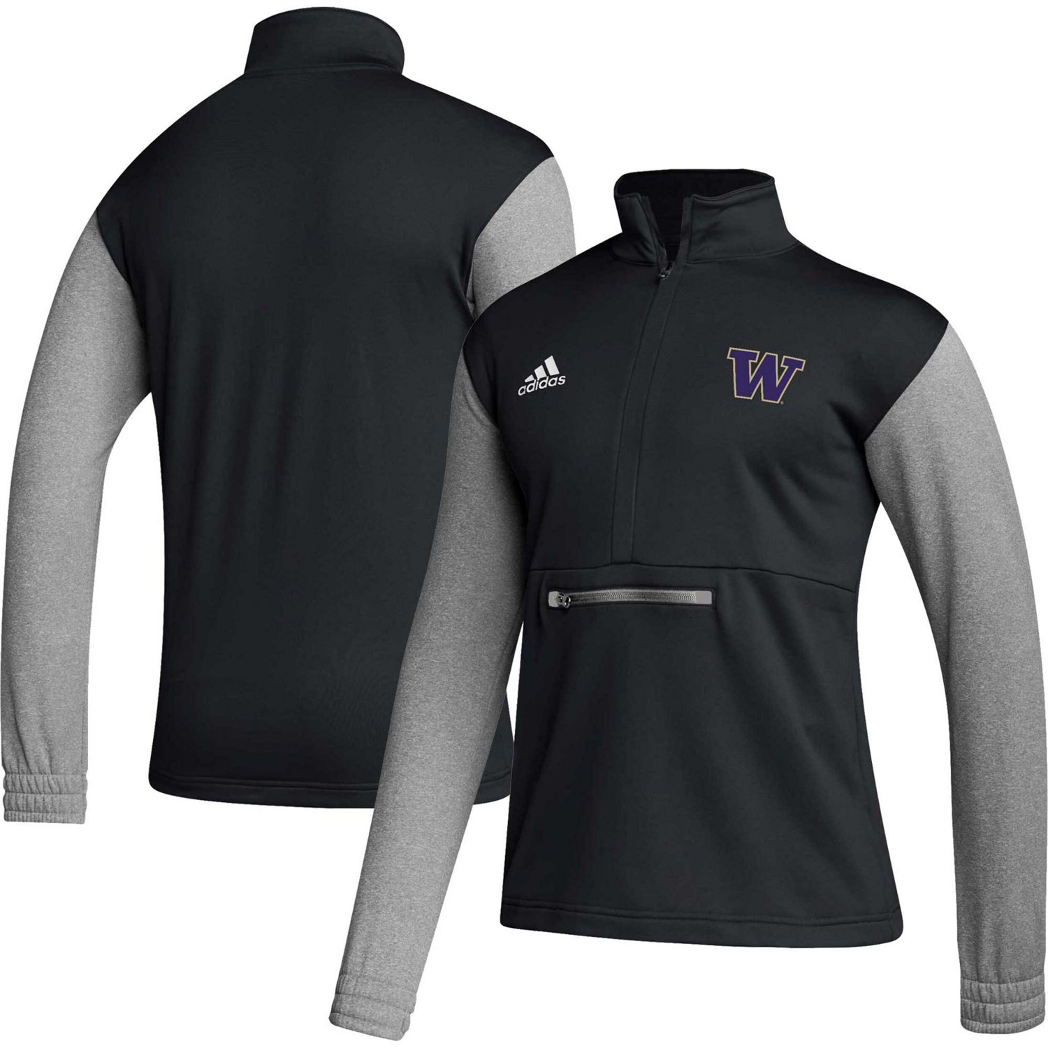 adidas Washington Huskies Sideline AEROREADY Half-Zip Top - view number 1