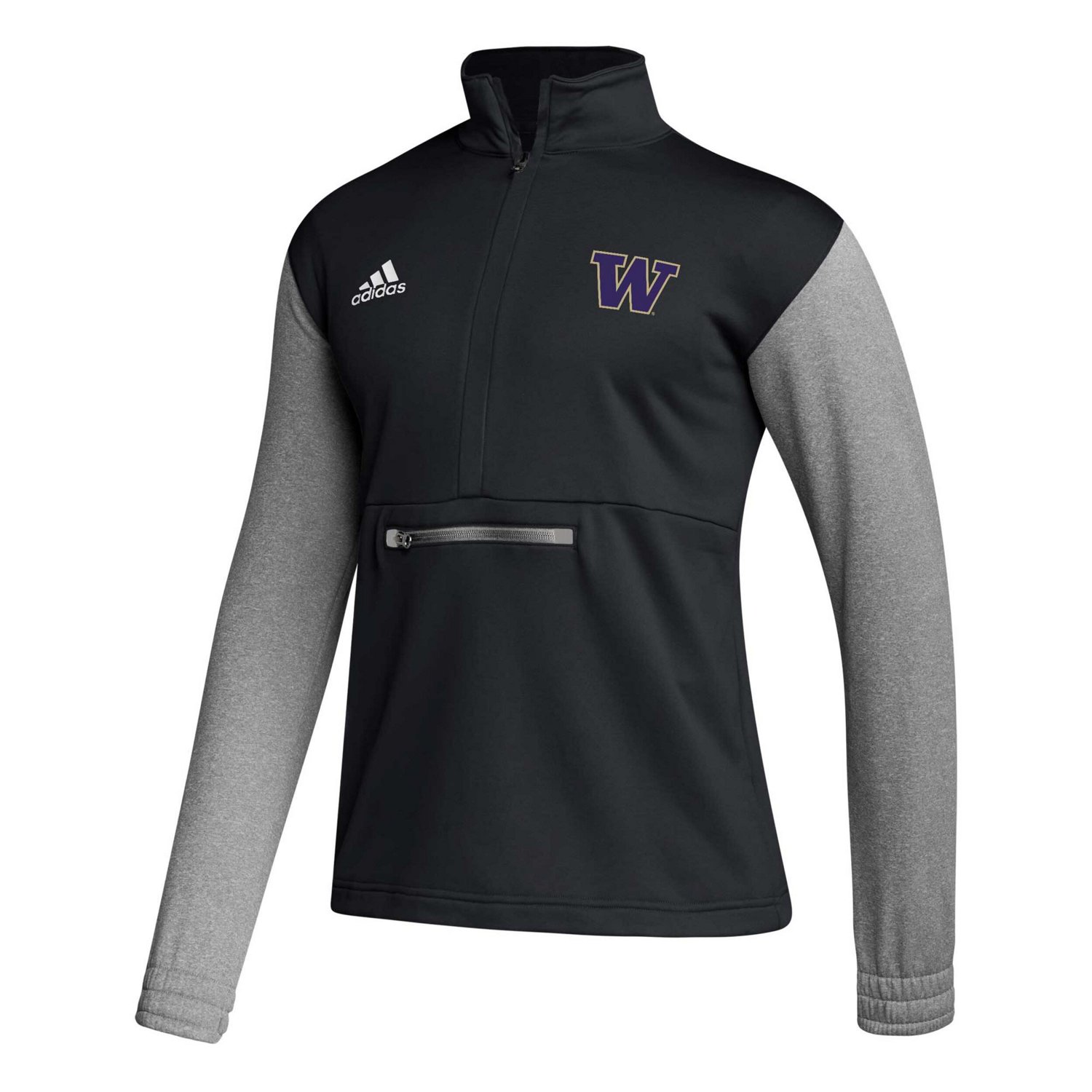 adidas Washington Huskies Sideline AEROREADY Half-Zip Top - view number 2