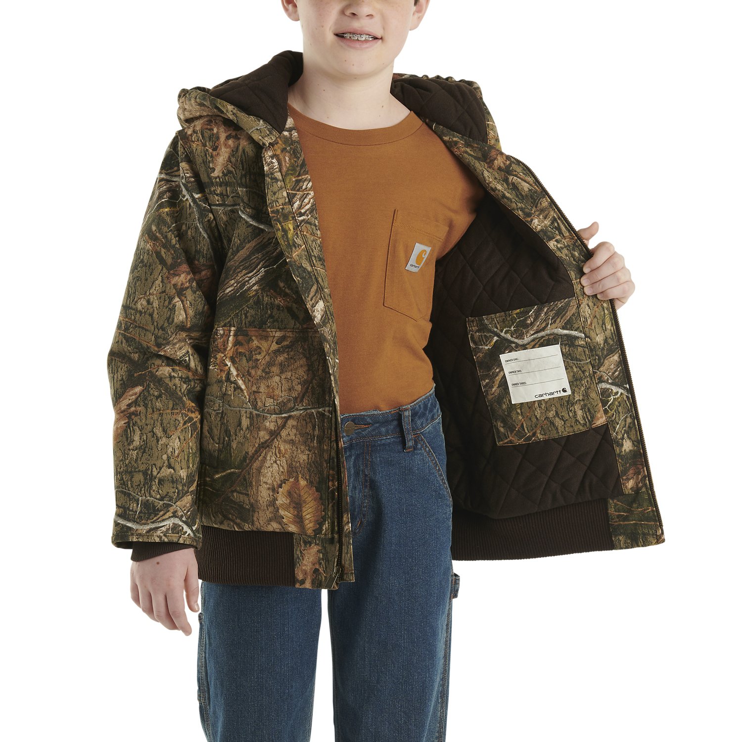Carhartt Zip-Front Canvas Insulated Hooded Camo Jacket - view number 2