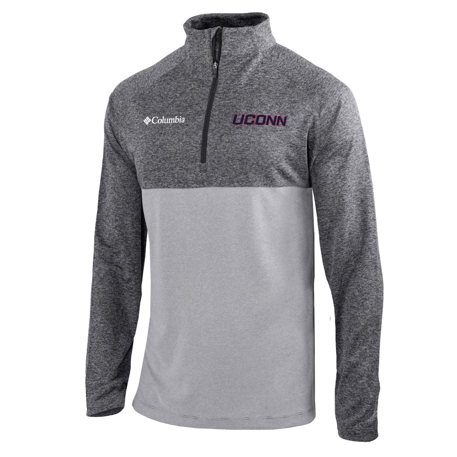 Columbia /Light UConn Huskies Omni-Wick Rockin' It Quarter-Zip Pullover Top - view number 2