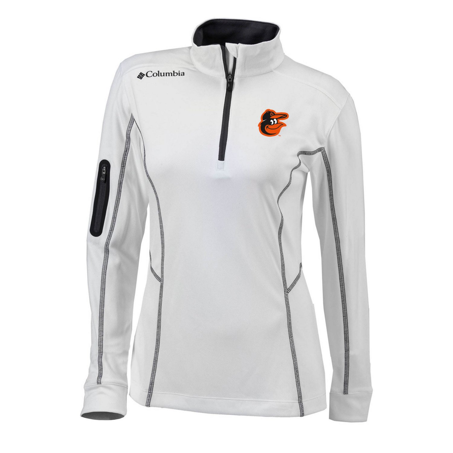 Columbia Baltimore Orioles Omni-Wick Shotgun Quarter-Zip Pullover Top - view number 2