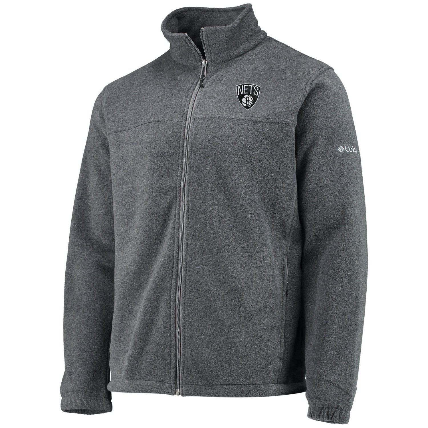 Columbia Brooklyn Nets Heathered Charcoal Flanker Full-Zip Jacket - view number 2