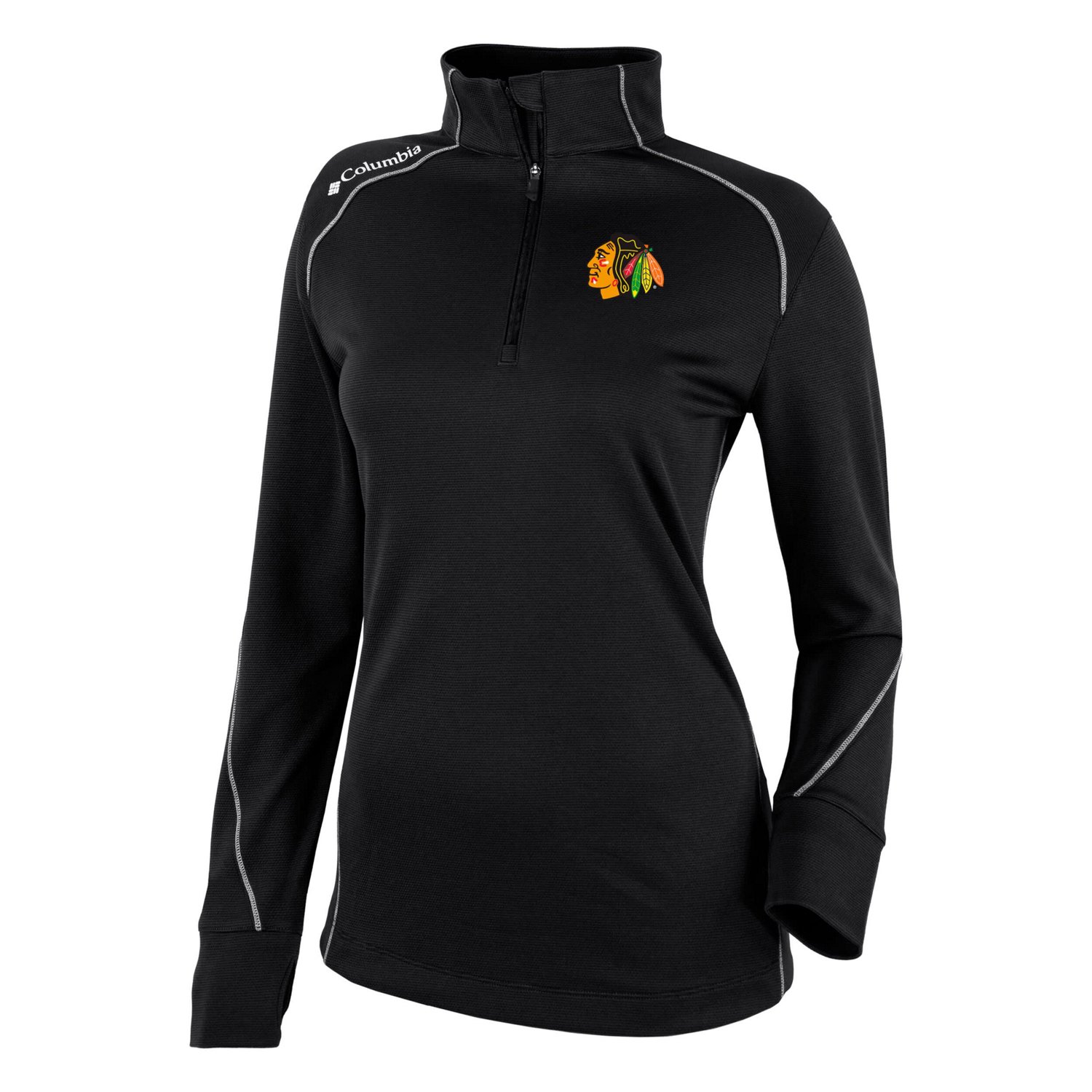Columbia Chicago hawks Omni-Wick Shotgun 20 Quarter-Zip Pullover Top                                                             - view number 2