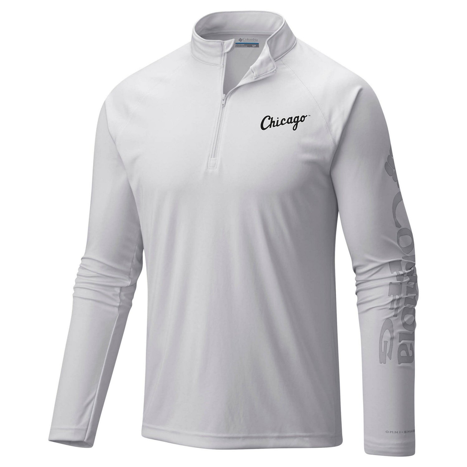 Columbia Chicago Sox Terminal Tackle Omni-Shade Raglan Quarter-Zip Pullover Top - view number 2