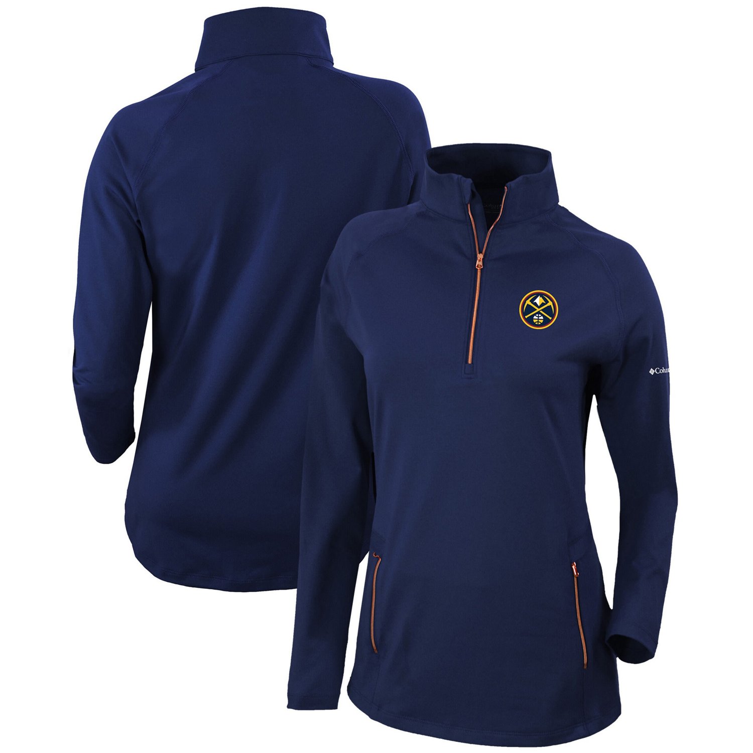 Columbia Denver Nuggets Omni-Wick Outward Nine Quarter-Zip Pullover Top