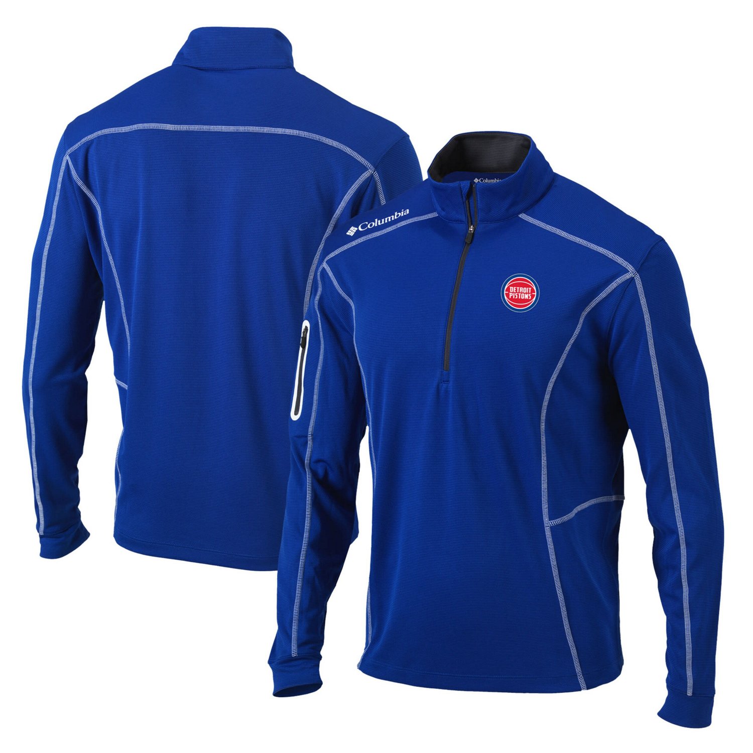 Columbia Detroit Pistons Shotgun Quarter-Zip Pullover Jacket