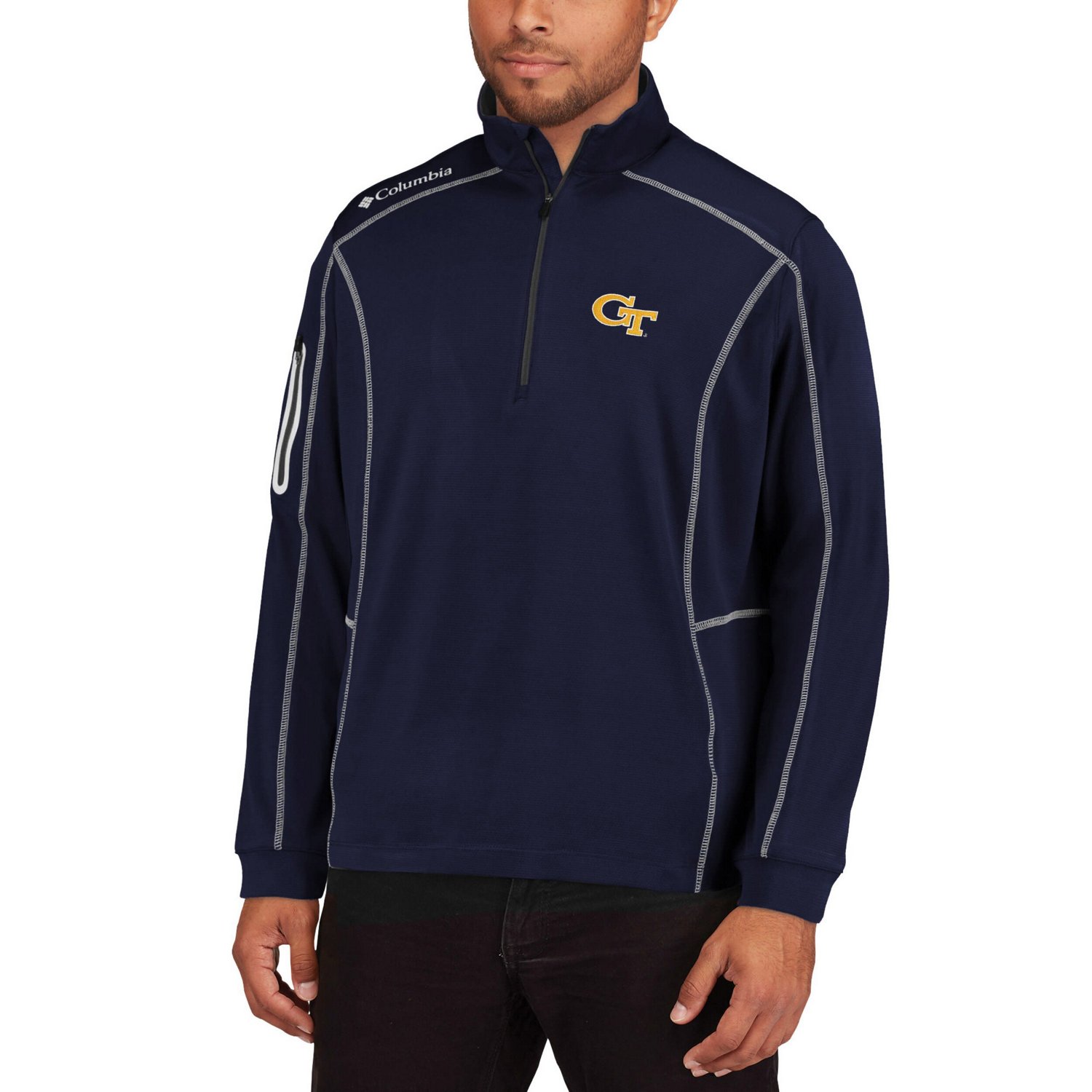 Columbia Golf Georgia Tech Yellow Jackets Shotgun Omni-Wick Quarter-Zip Pullover Jacket - view number 4