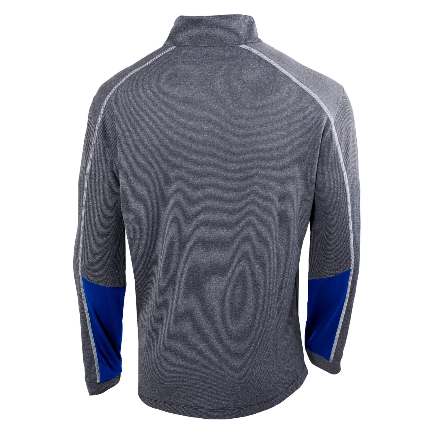 Columbia Heathered Gray/ Pitt Panthers Omni-Wick Shotgun 20 Quarter-Zip Pullover Top                                             - view number 3