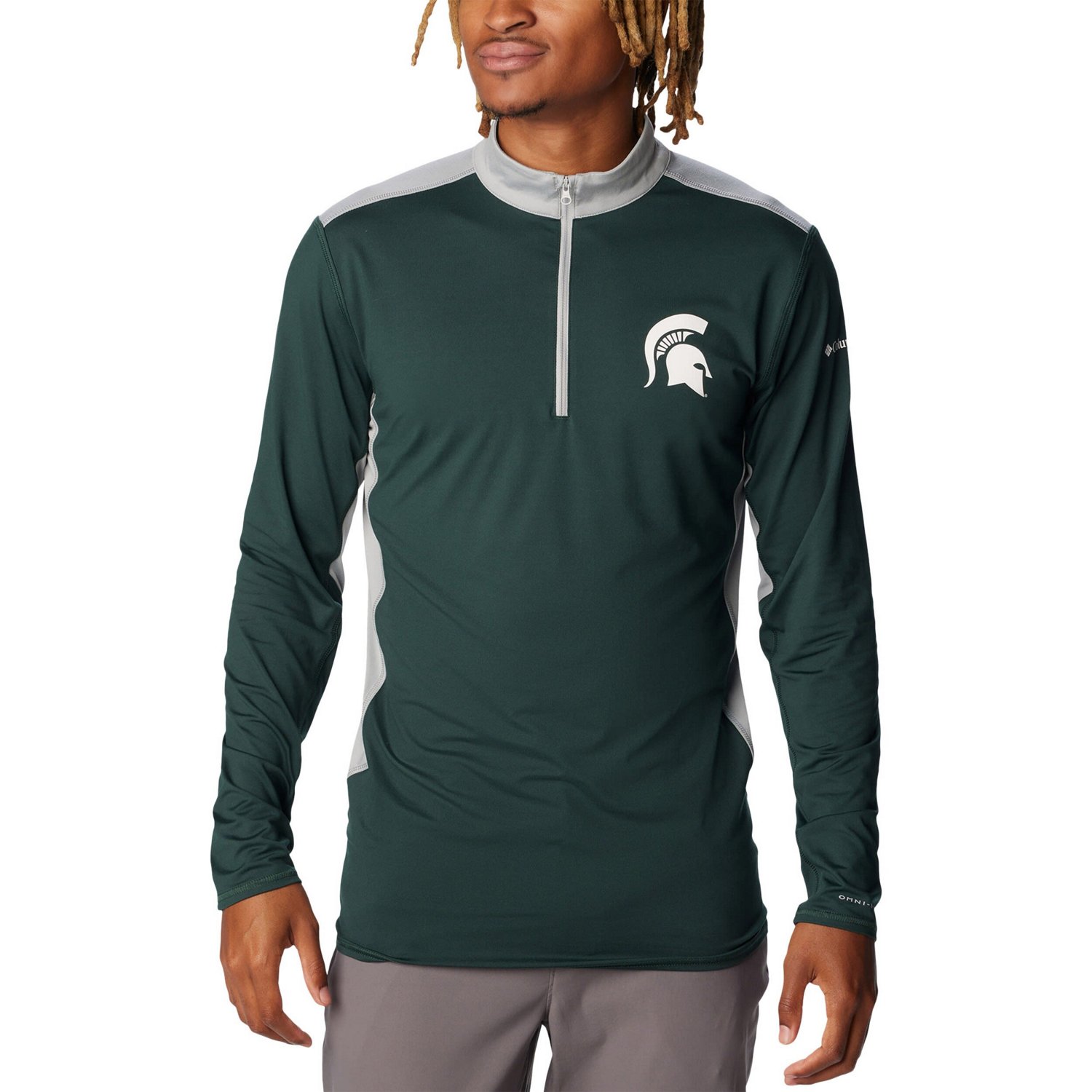 Columbia Michigan State Spartans Tech Trail Omni-Shade Quarter-Zip Top