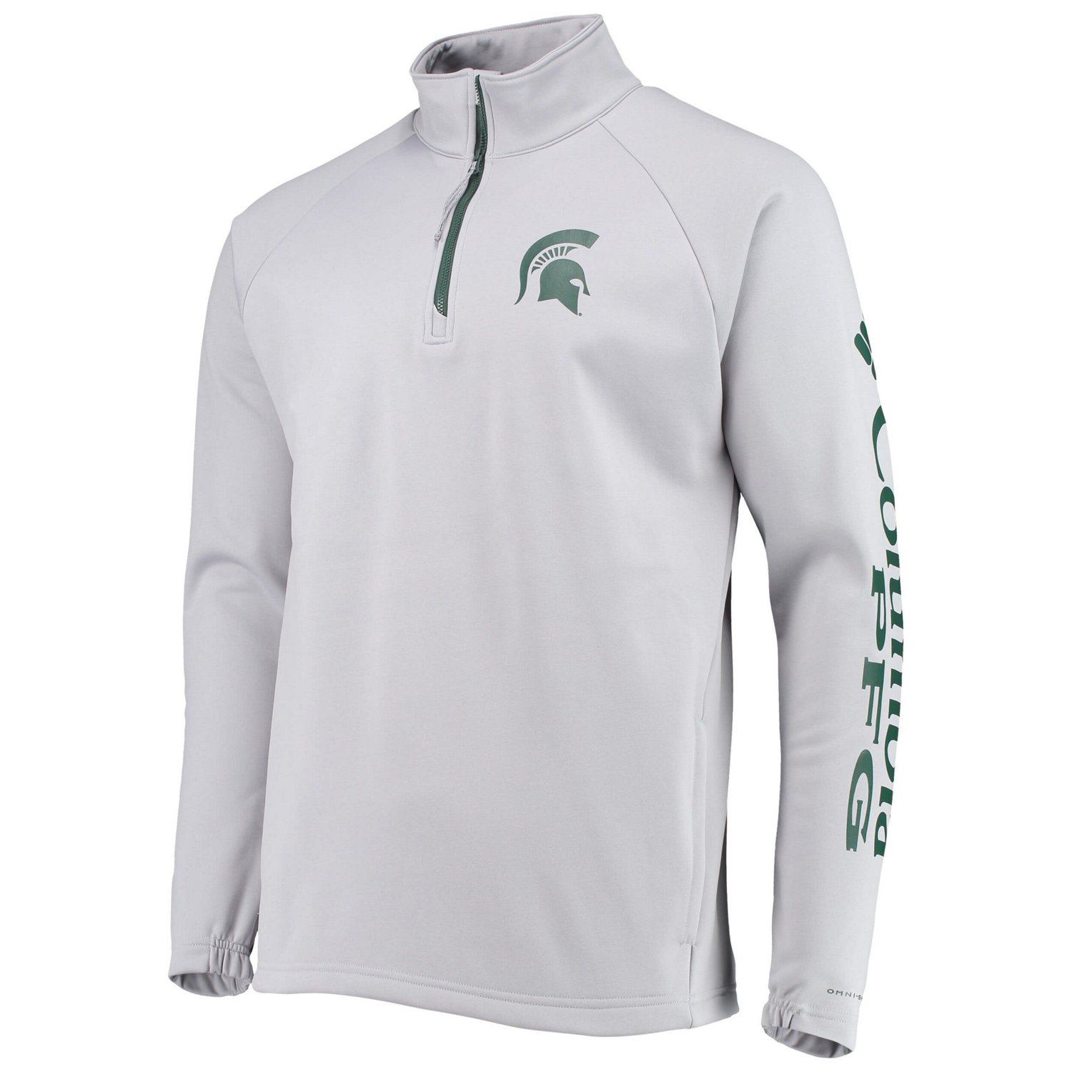 Columbia Michigan State Spartans Terminal Tackle Fleece Raglan Omni-Shade Quarter-Zip Jacket - view number 2