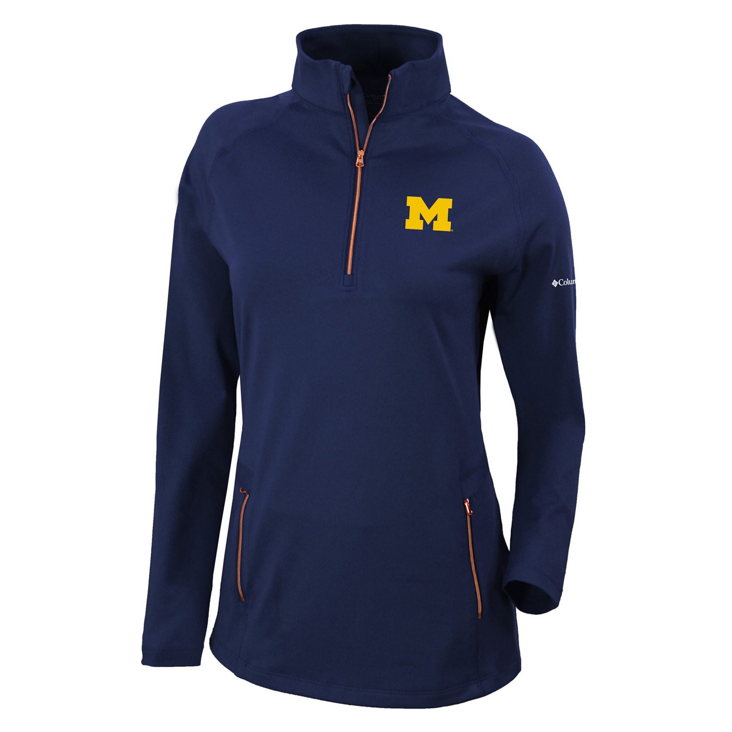 Columbia Michigan Wolverines Outward Nine Quarter-Zip Pullover Top - view number 2