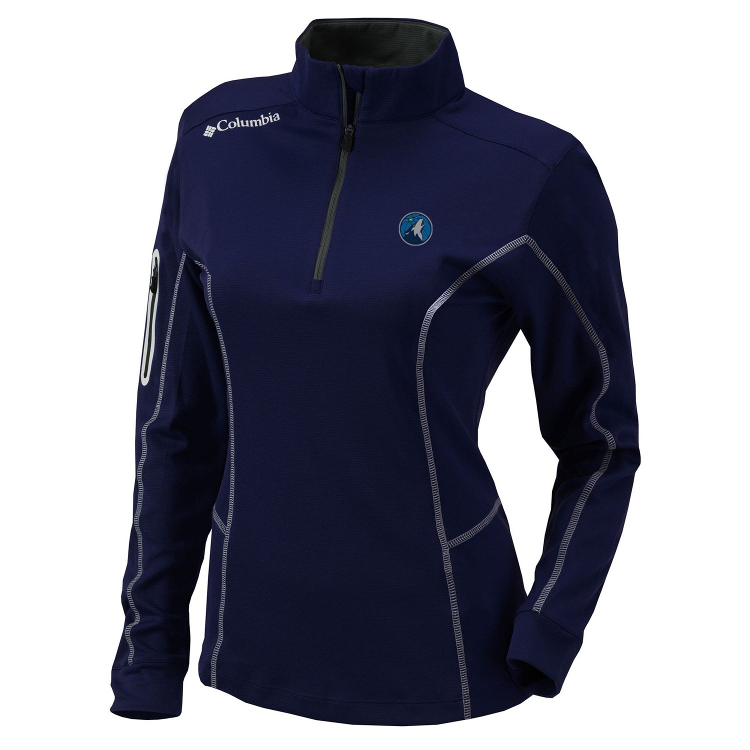 Columbia Minnesota Timberwolves Omni-Wick Shotgun Quarter-Zip Pullover Top - view number 2