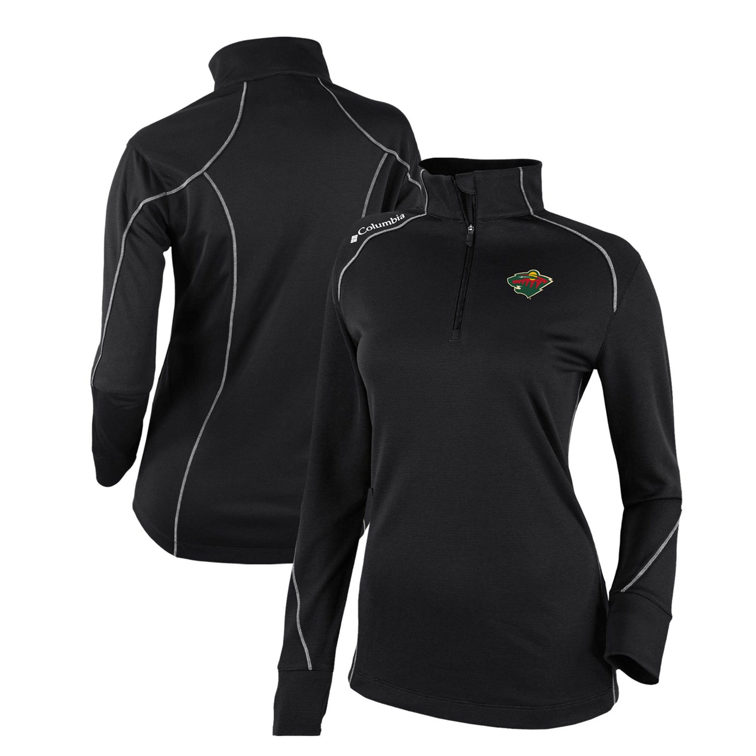 Columbia Minnesota Wild Omni-Wick Shotgun 20 Quarter-Zip Pullover Top