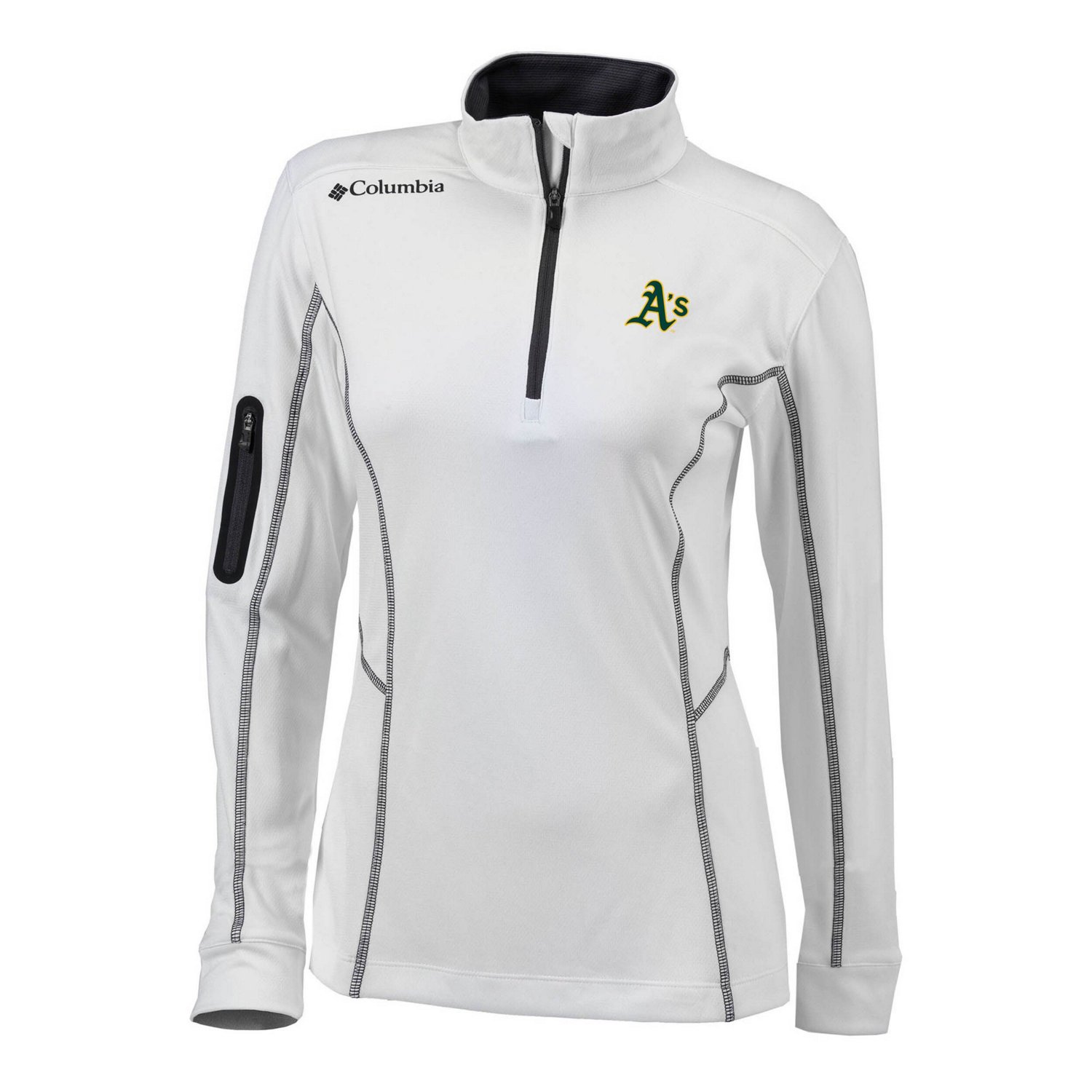 Columbia Oakland Athletics Omni-Wick Shotgun Quarter-Zip Pullover Top                                                            - view number 2