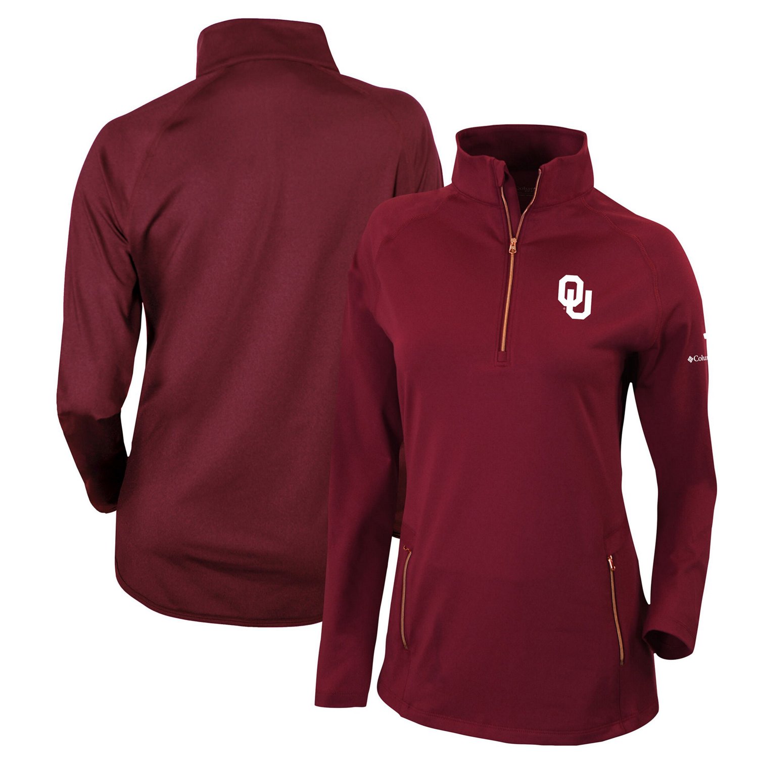 Columbia Oklahoma Sooners Outward Nine Quarter-Zip Pullover Top - view number 1