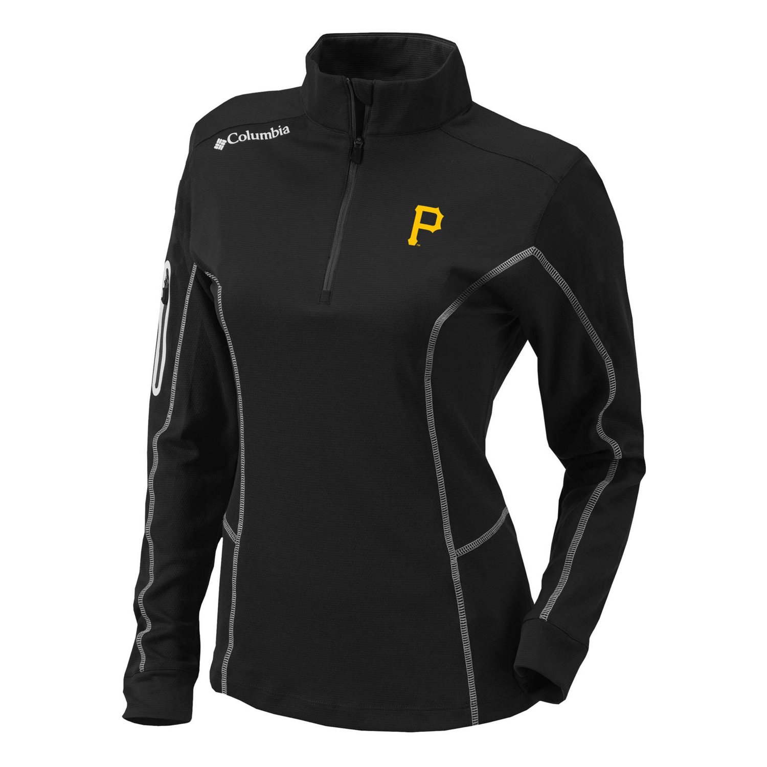 Columbia Pittsburgh Pirates Omni-Wick Shotgun Quarter-Zip Pullover Top - view number 2