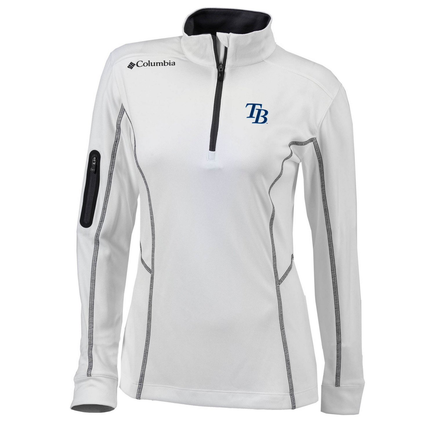 Columbia Tampa Bay Rays Omni-Wick Shotgun Quarter-Zip Pullover Top - view number 2