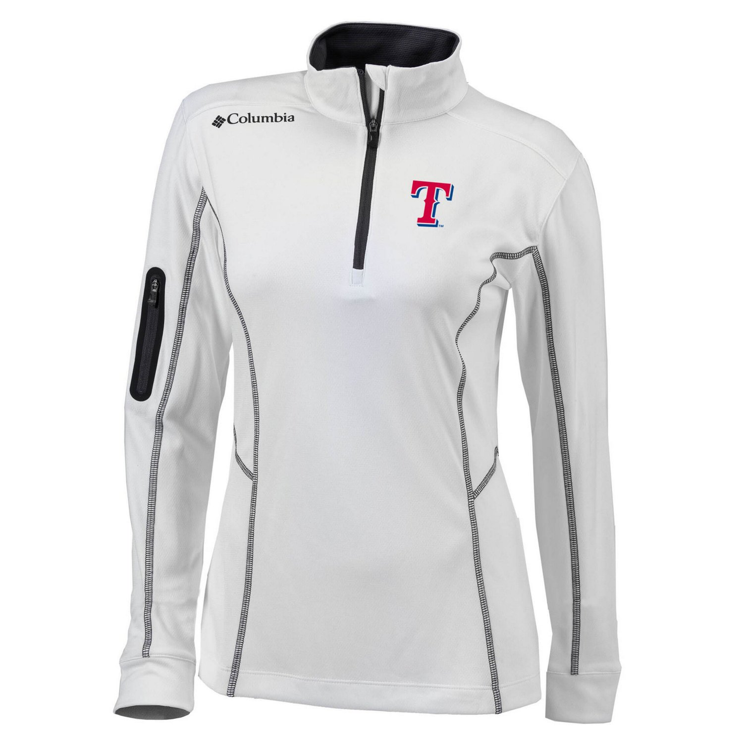 Columbia Texas Rangers Omni-Wick Shotgun Quarter-Zip Pullover Top - view number 2