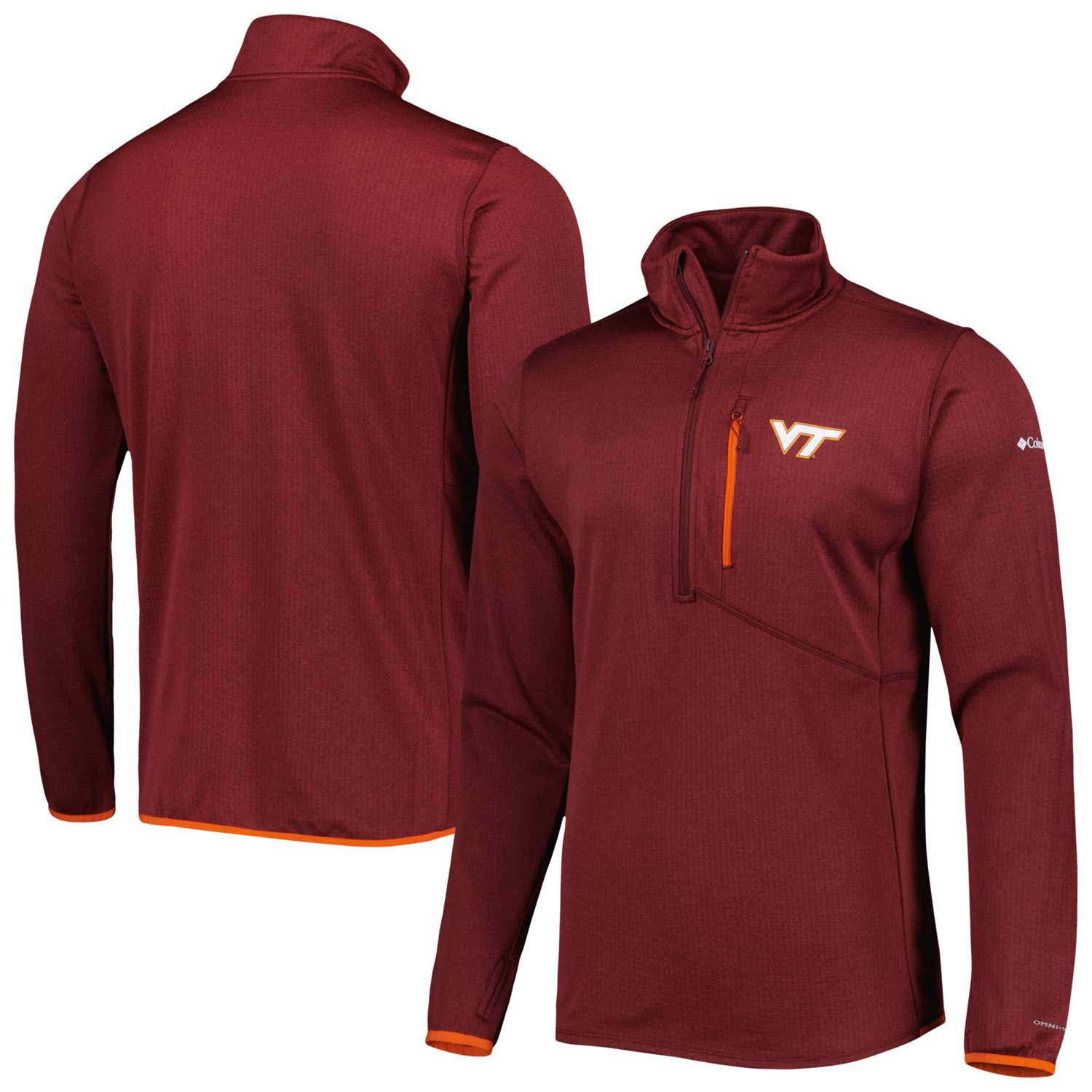 Columbia Virginia Tech Hokies Park View Omni-Wick Half-Zip Top - view number 1